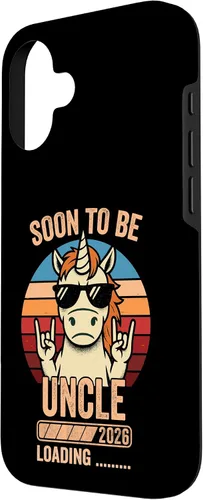 Vista 2 de Soon to Be Uncle 2026 Unicorn Uncle to Be 2026 Case for iPhone 16
