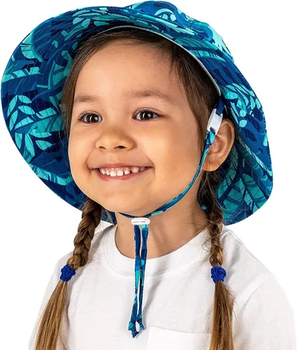Vista 4 de JAN & JUL Grow-with-Me Sun-Hat UPF 50+ - Cubo de algodón para niños, con ala grande