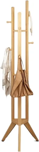 Vista 9 de Perchero Perchero Perchero, Perchero, Perchas Plegables Pared Mobile para el Hogar de Pie (Beige)