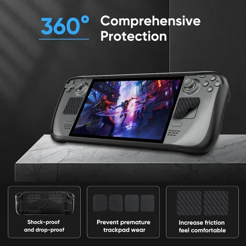 Vista 2 de Funda de vapor compatible con la cubierta de vapor Stream Deck Cover Protector de vapor Deck Stand 4 en 1 Juego de protector de panel táctil