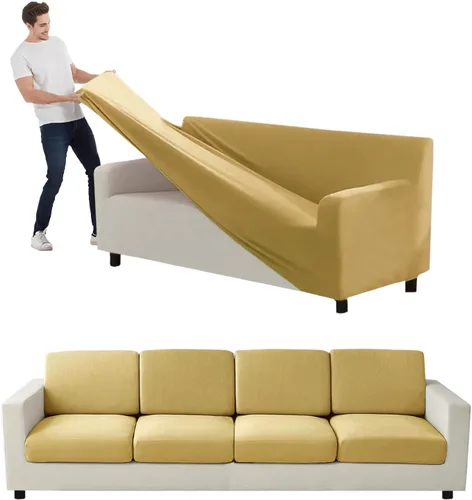 Vista 151 de Funda para Sofá de Terciopelo, Fundas Elásticas para Sofá para Funda Principal Separada/Respaldos y Cojines de Asiento, Funda para Sofá, para Fundas
