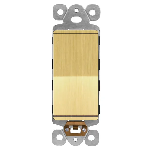 Vista 11 de LIDER Interruptor de pared sin marco, de 3 vías o de un solo polo, 15A -277VAC UL Listed, Brushed Gold, On/Off Rocker Switch, 3 Wire, Tough And