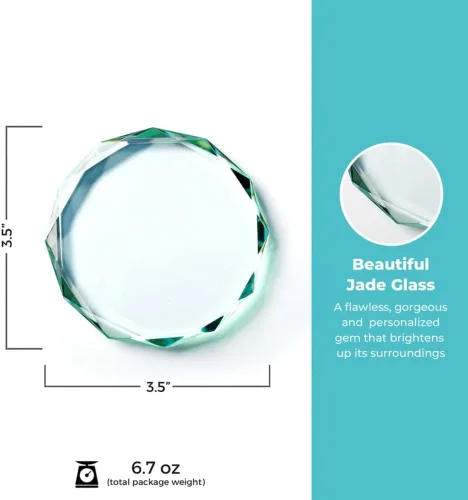 Vista 2 de Baudville Regalos de agradecimiento a los empleados de cristal de jade – Aumenta la moral de los empleados, la motivación y el ambiente de trabajo