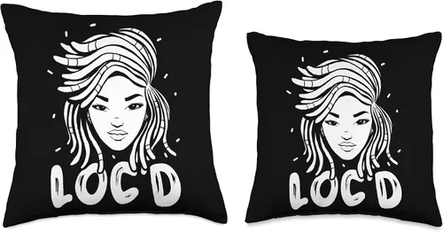 Vista 3 de Locs Afro Dreadlocks Love Natural Beauty Hair It's the Locs for Me-Afro Hair - Almohada negra americana africana, 16 x 16 pulgadas, multicolor