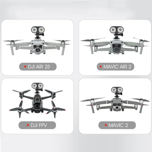 Vista 8 de Proyector de búho para drones, luz nocturna de 4 modos para DJI FPV, para AIR 2S, para Mavic AIR 2, para Mavic 2, reflector de luz LED para pesca
