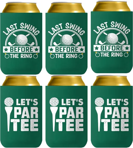 Vista 7 de Enfriador de latas de golf, despedidas de soltero de golf para mujeres y hombres, aislante de neopreno para cerveza acogedora a granel para bodas