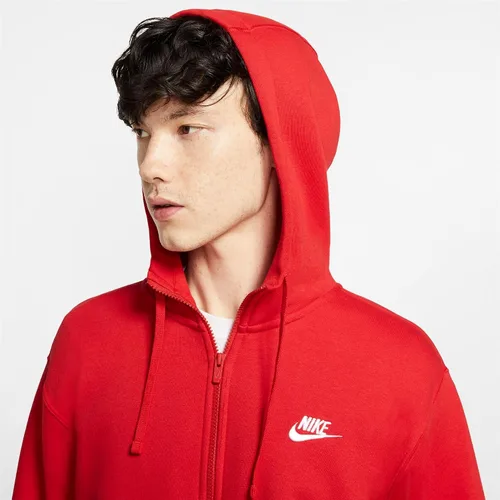 Vista 4 de Nike Sudadera con capucha deportiva Club Fleece con cremallera completa para hombre