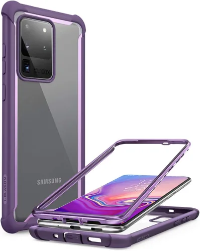 Vista 8 de i-Blason Ares Series - Carcasa protectora resistente y transparente para Galaxy S20 Ultra (2020) de 6.9 pulgadas, color negro