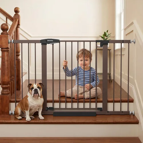 Vista 18 de Mumeasy Puerta de bebé extra ancha de 29.7 a 51 pulgadas para escaleras, puerta para perros de interior extra larga para puertas, puerta para niños