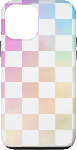Vista 16 de Pastel Rainbow Checkerboard Checker Checked Pattern Case for iPhone 17