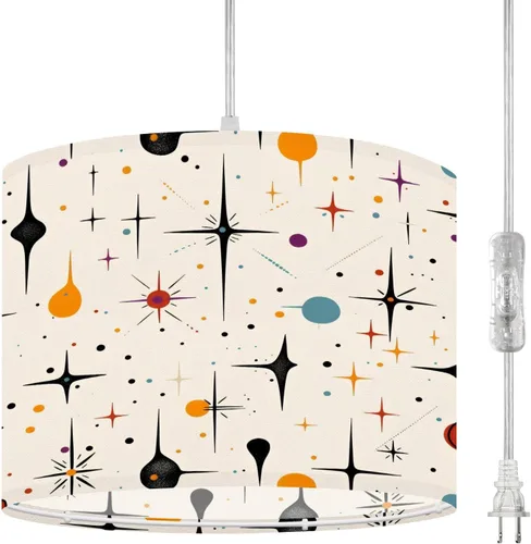 Vista 12 de Plug in Pendant Light Succulent Field Stained Glass Panel Hanging Lamp with Plug in Cord 16.4 ft Dimmable Hanging Light for Bedroom Kitchen Island