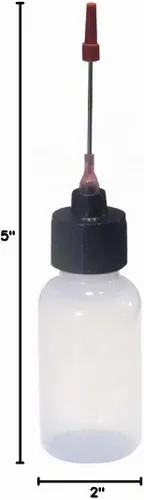Vista 4 de Botellas exprimibles de plástico Liberty Products de 2-1 oz con aplicadores de acero inoxidable de 1.5