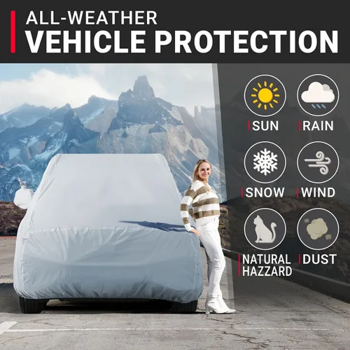 Vista 2 de iCarCover Funda de automóvil premium para Ford Mustang Mach-E 2021-2023, impermeable, para todo tipo de clima, lluvia, nieve, rayos UV, protector
