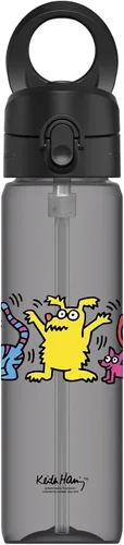 Vista 11 de RhinoShield AquaStand - Botella magnética de 27 onzas, botella de agua de Tritan con tapa con popote, botella deportiva con mango compatible