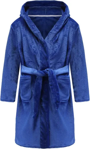 Vista 156 de E.W Apparel Bata de baño de forro polar con capucha para niños, bata suave y mullida para niños pequeños