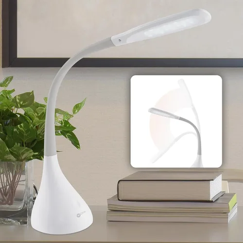 Vista 11 de OttLite A30G59-FFP. Lámpara LED de computadora, color negro, A30009-FFP, 5.00watts LED de luz natural 4 ajustes de brillo Cuello flexible