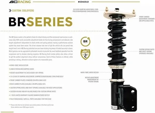 Vista 3 de BC Racing BR Bobinas ajustables para calle/pista compatibles con Nissan Fairlady 2009+