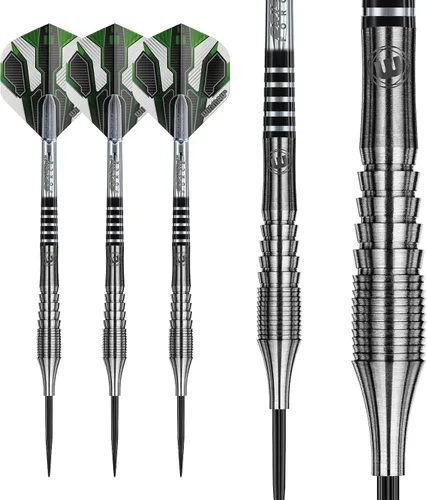 Vista 6 de Winmau Sniper - Juego de dardos profesionales – 90% tungsteno con vuelos y ejes – Barriles de agarre de precisión para adultos – Disponible en punta