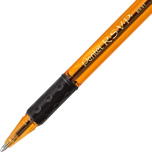 Vista 7 de Pentel Rsvp - Bolígrafos de punta media, 0.039 in, 8 colores surtidos con agarre de goma sin látex para una escritura cómoda, paquete de 16