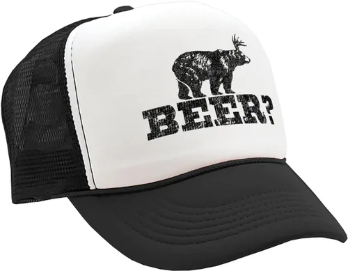 Vista 2 de Retro DEER BEER BEAR - divertida broma de fiesta - Gorra de camionero estilo retro vintage