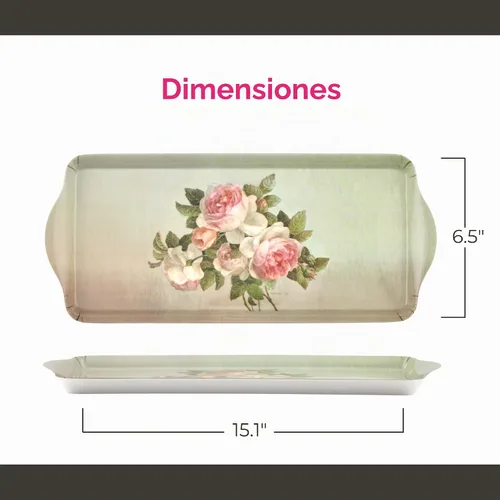 Vista 7 de Pimpernel Bandeja de sándwich de rosas antiguas