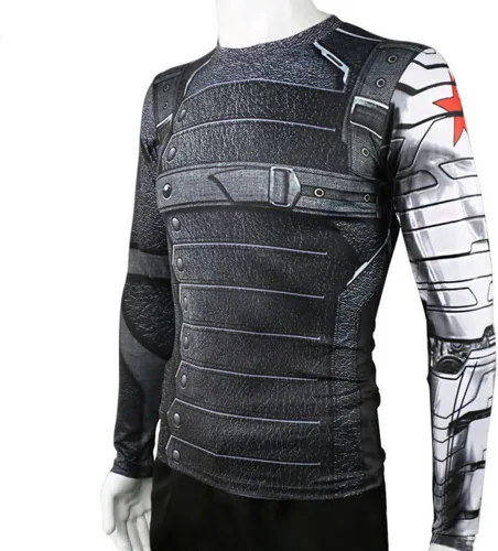 Vista 2 de Rulercosplay Invierno Soldado Camisa de manga larga Camisa deportiva Camisa de ajuste