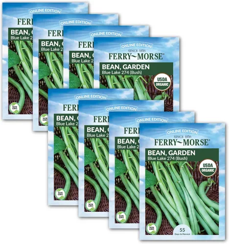 Vista 2 de Ferry-Morse Edición Online Bean Blue Lake Bush 274 Semillas Orgánicas Multipack – Paquete de 8