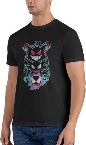 Vista 3 de DPFHL Gengar Logo Camiseta Mujer Camisa Hombre Moda Camisetas de Manga Corta