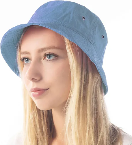 Vista 3 de The Hat Depot - Sombrero unisex, 100% algodón, 300N, fácil de guardar para viajar, playa y verano