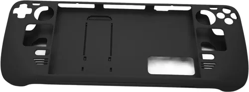 Vista 9 de Funda con función atril para Steam Deck, funda protectora completa para cubierta de vapor, funda protectora a prueba de huellas dactilares con Negro