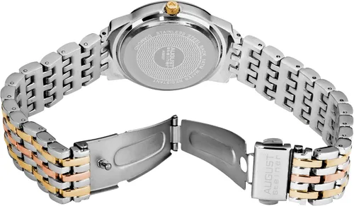 Vista 4 de August Steiner AS8027 - Reloj de pulsera de diamantes para mujer con cristales en bisel en acero inoxidable