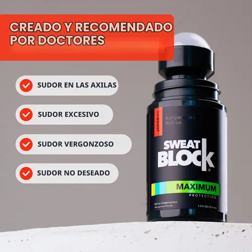 Vista 4 de SweatBlock Antitranspirante roll-on de máxima resistencia