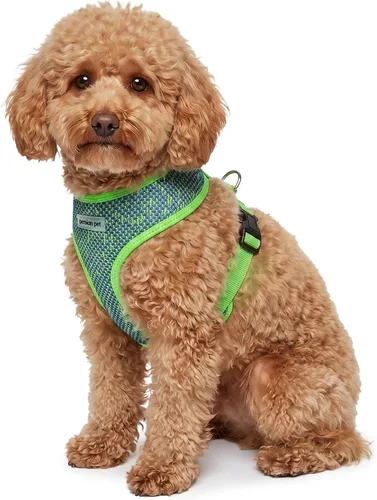 Vista 21 de Arnés para perro Parisian Pet - Arnés de libertad ajustable - Chaleco para perro de camuflaje verde - Arnés para perro de 100% tela de malla