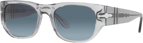 Vista 2 de Persol PO3308S - Gafas de sol rectangulares, Gris transparenteAzul degradado Azure