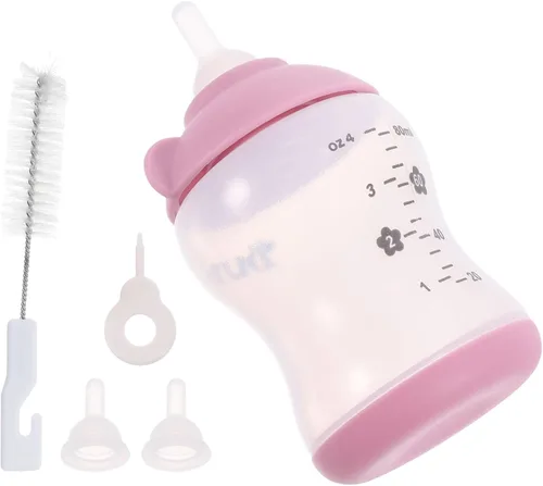 Vista 9 de Mipcase 3 juegos de botellas de lactancia para gatitos de 2.7 fl oz, mini perro, cachorro, botella para mascotas, chupetes para animales recién