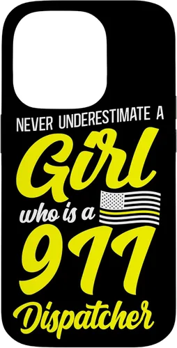 Vista 17 de 911 Dispatcher Thin Gold Yellow Line Girl Female Never Case for iPhone 16