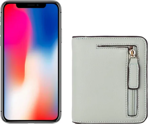 Vista 6 de Toughergun - Billetera para mujer, con bloqueo Rfid, pequeña, compacta, plegable, de lujo, de cuero, con bolsillo para mujer, minivestido