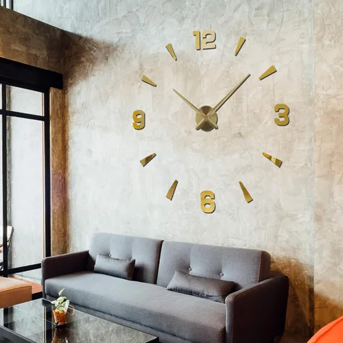 Vista 9 de Reloj de pared DIY, cronometrador analógico sin marco estilo 3D para el hogar, sala de estar, dormitorio, oficina, decoración moderna de la casa a