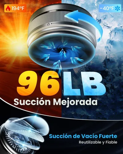 Vista 3 de 2026 Actualizado Soporte Magnético de Vacío 360° para Coche y Teléfono con Magsafe [Sución Más Fuerte de 96+LBS y Magnetismo Más Fuerte de 2800gf]