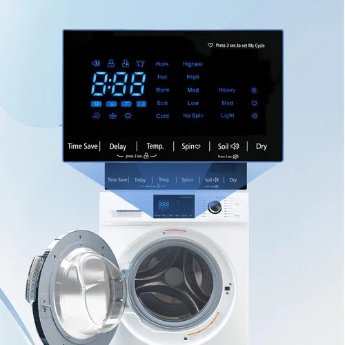 Vista 7 de Combinación de lavadora y secadora todo en uno de 2.7 pies cúbicos, lavadora secadora sin ventilación de carga frontal de 24 pulgadas con capacidad
