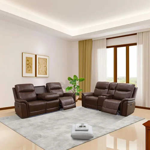 Vista 11 de Ritz Power - Juego de sala de estar reclinable con LED para sala de estar, dormitorio, casa de invitados, sala de juegos, Airbnb, apartamento