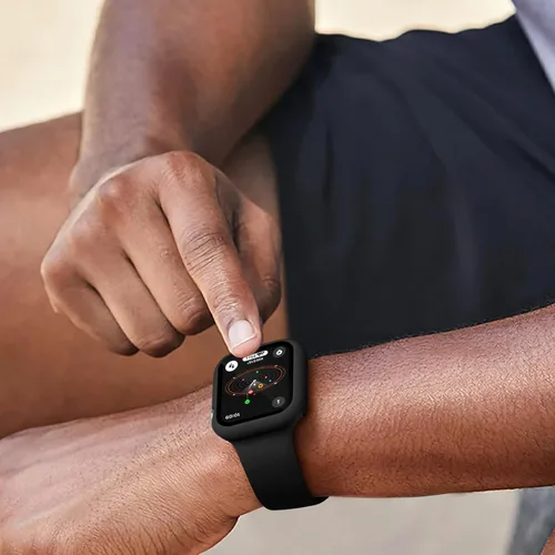 Vista 7 de Charlam - Funda de policarbonato duro compatible con Apple Watch de 38 mm, series 1, 2, 3, protector de pantalla integrado, ultradelgada, cobertura
