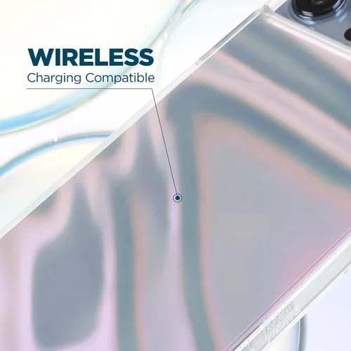 Vista 6 de Case-Mate - Funda Soap Bubble para iPhone 13 Mini con diseño iridiscente, protección contra caídas de 10 pies, 5.4 pulgadas