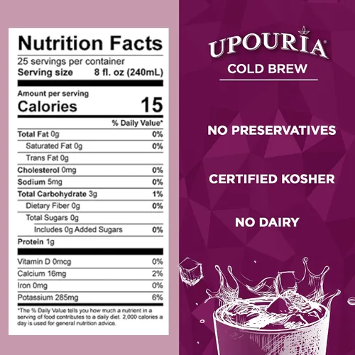 Vista 2 de Upouria Café frío de grifo Café preparado en frío listo para beber Bebida extraída de granos premium Contenido de cafeína de 208 mg Hecho