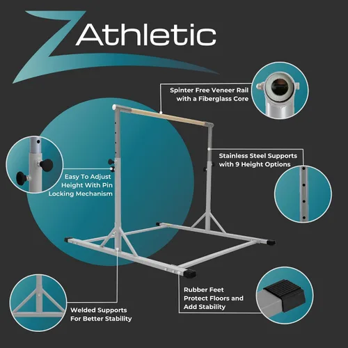 Vista 4 de Z Athletic Barra de gimnasia expandible Kip