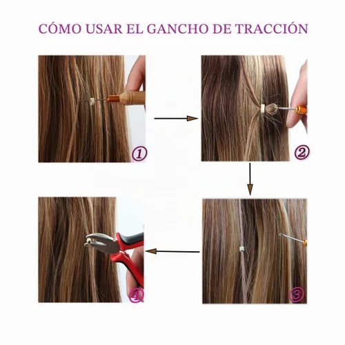 Vista 5 de Kit de herramientas de extensión de cabello, 3 piezas
