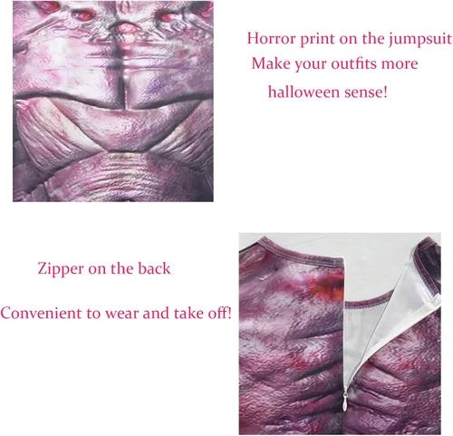 Vista 4 de Costume for Kids Halloween Flower Monster Outfits Jumpsuit 5-12Y