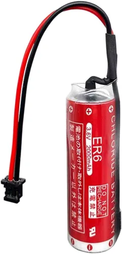Vista 4 de (10 piezas) 3.6V ER6 2000mAh PLC Batería de litio para ER6 OTC Robot Batería con DF13-2P Enchufe para M70 Sistema CNC