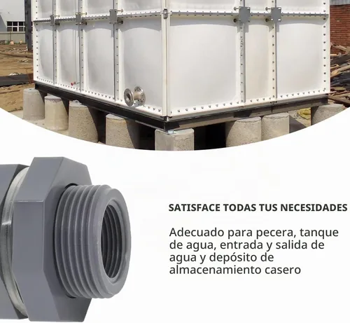 Vista 6 de Conector de tanque de agua de PVC de 1/2 pulgada, paquete de 2