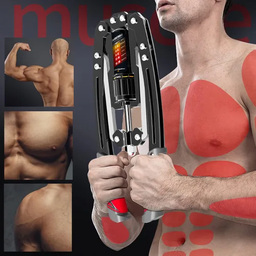 Vista 2 de EAST MOUNT - Ejercitador de brazo giratorio ajustable de 10 a 199 kg de potencia hidráulica, expansor de pecho para casa, equipo de entrenamiento